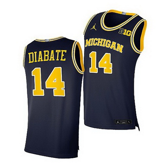 Michigan Wolverines Moussa Diabate Navy 2021 Class Jersey Michigan Wolverines Moussa Diabate Navy 2021 Class Jersey