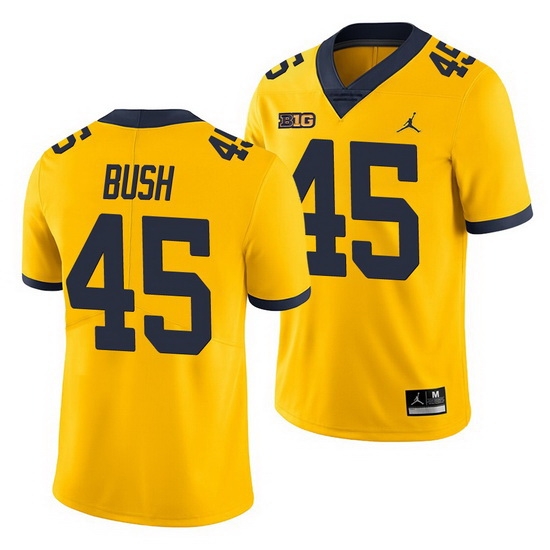 Michigan Wolverines Peter Bush Yellow Game Men'S Jersey Michigan Wolverines Peter Bush Yellow Game Men'S Jersey