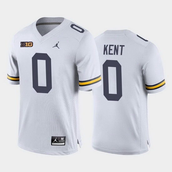 Michigan Wolverines Quintel Kent White Away Men'S Jersey Michigan Wolverines Quintel Kent White Away Men'S Jersey