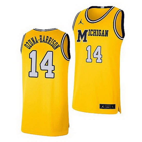 Michigan Wolverines Rico Ozuna Harrison Maize Retro Limited Basketball Jersey Michigan Wolverines Rico Ozuna Harrison Maize Retro Limited Basketball Jersey