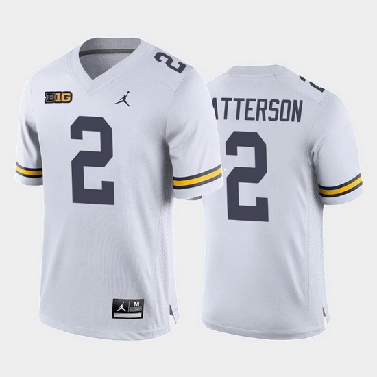 Michigan Wolverines Shea Patterson White Away Men'S Jersey Michigan Wolverines Shea Patterson White Away Men'S Jersey