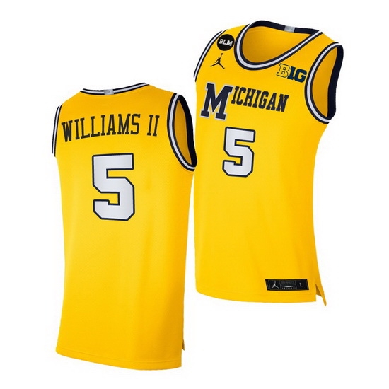 Michigan Wolverines Terrance Williams Ii Yellow Blm Social Justice Men Jersey Michigan Wolverines Terrance Williams Ii Yellow Blm Social Justice Men Jersey