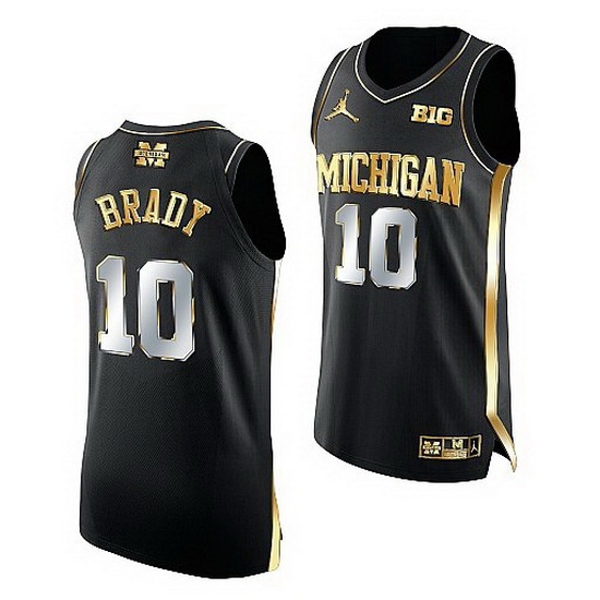 Michigan Wolverines Tom Brady Black College Basketball Honorary Alumni Jersey Michigan Wolverines Tom Brady Black College Basketball Honorary Alumni Jersey