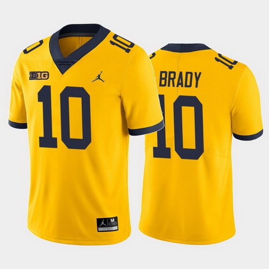 Michigan Wolverines Tom Brady Yellow Alternate Men'S Jersey Michigan Wolverines Tom Brady Yellow Alternate Men'S Jersey