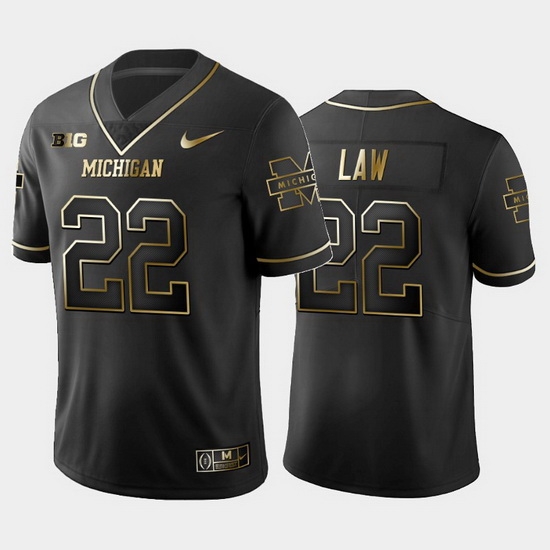 Michigan Wolverines Ty Law Black 2019 Golden Edition Men'S Jersey Michigan Wolverines Ty Law Black 2019 Golden Edition Men'S Jersey