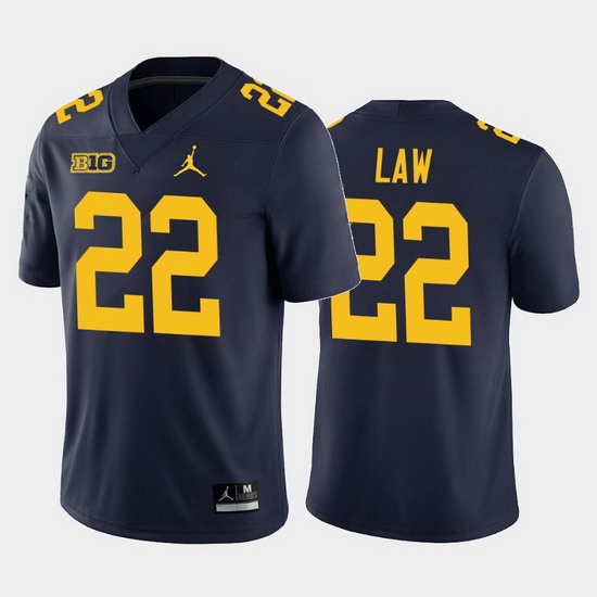 Michigan Wolverines Ty Law Navy Home Men'S Jersey Michigan Wolverines Ty Law Navy Home Men'S Jersey