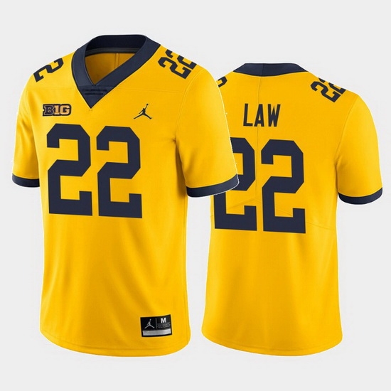 Michigan Wolverines Ty Law Yellow Alternate Men'S Jersey Michigan Wolverines Ty Law Yellow Alternate Men'S Jersey