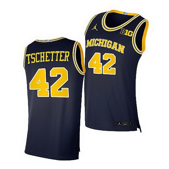 Michigan Wolverines Will Tschetter Navy 2021 Class Jersey Michigan Wolverines Will Tschetter Navy 2021 Class Jersey