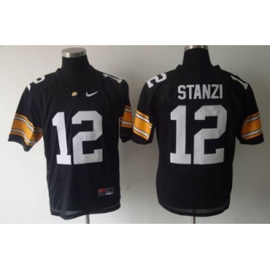 Hawkeyes #12 Stanzi Black Embroidered NCAA Jersey Hawkeyes #12 Stanzi Black Embroidered NCAA Jersey