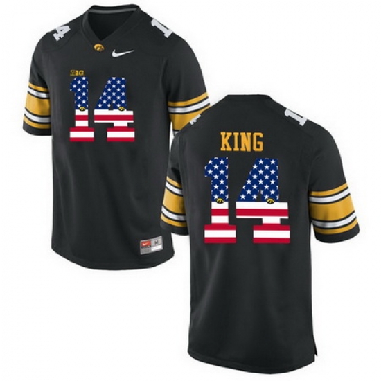 Iowa Hawkeyes 14 Desmond King Black USA Flag College Football Limited Jersey Iowa Hawkeyes 14 Desmond King Black USA Flag College Football Limited Jersey