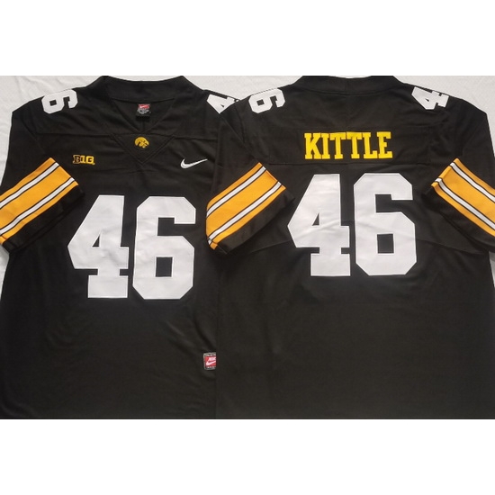 Iowa Hawkeyes White #46 KITTLE Black Stitched NCAA Jersey Iowa Hawkeyes White #46 KITTLE Black Stitched NCAA Jersey
