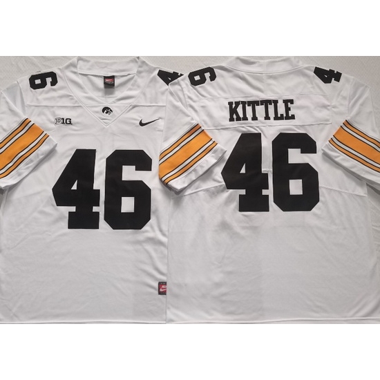 Iowa Hawkeyes White #46 KITTLE White Stitched NCAA Jersey Iowa Hawkeyes White #46 KITTLE White Stitched NCAA Jersey