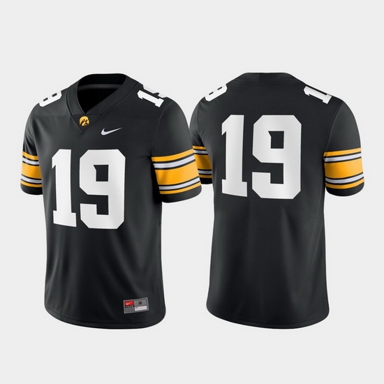 Men Iowa Hawkeyes 19 Black Game Jersey Men Iowa Hawkeyes 19 Black Game Jersey