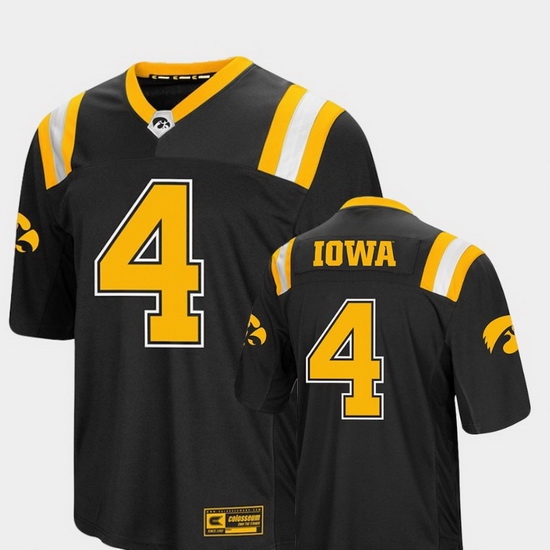 Men Iowa Hawkeyes 4 Black Foos Ball Football Colosseum Jersey Men Iowa Hawkeyes 4 Black Foos Ball Football Colosseum Jersey