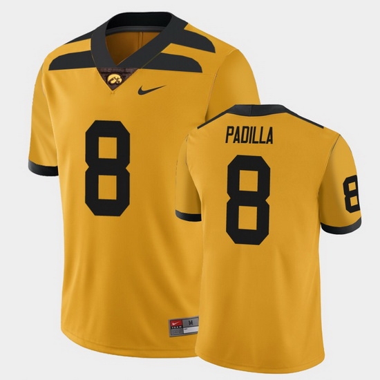 Men Iowa Hawkeyes Alex Padilla College Football Gold Alternate Game Jersey Men Iowa Hawkeyes Alex Padilla College Football Gold Alternate Game Jersey