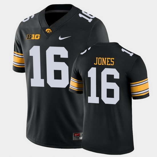 Men Iowa Hawkeyes Charlie Jones Game Black College Football Jersey Men Iowa Hawkeyes Charlie Jones Game Black College Football Jersey
