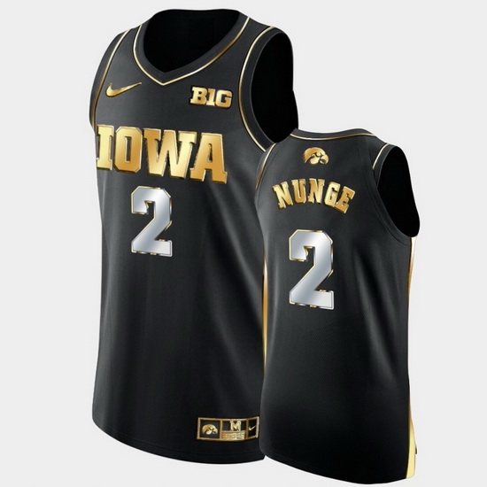 Men Iowa Hawkeyes Jack Nunge Golden Edition Black Authentic Limited Jersey Men Iowa Hawkeyes Jack Nunge Golden Edition Black Authentic Limited Jersey