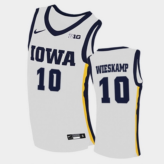 Men Iowa Hawkeyes Joe Wieskamp Home White College Basketball Jersey Men Iowa Hawkeyes Joe Wieskamp Home White College Basketball Jersey