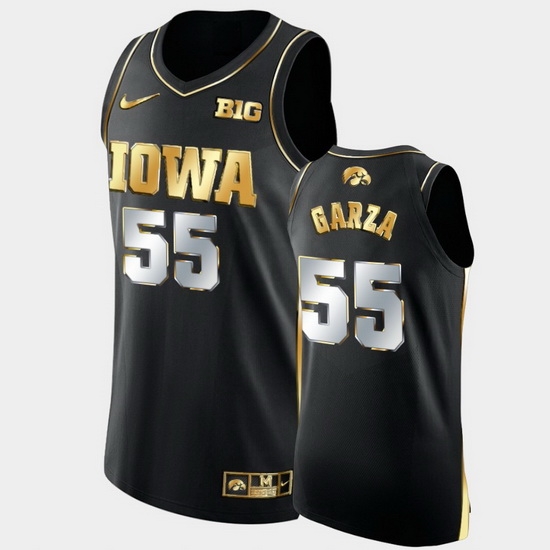 Men Iowa Hawkeyes Luka Garza Golden Edition Black Authentic Limited Jersey Men Iowa Hawkeyes Luka Garza Golden Edition Black Authentic Limited Jersey
