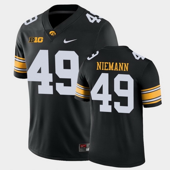 Men Iowa Hawkeyes Nick Niemann Game Black College Football Jersey Men Iowa Hawkeyes Nick Niemann Game Black College Football Jersey