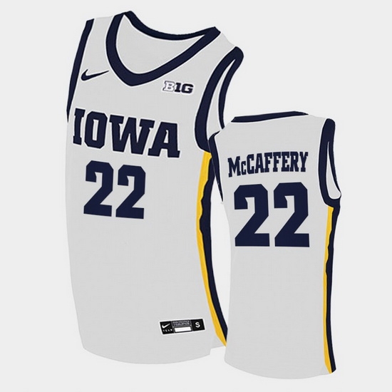 Men Iowa Hawkeyes Patrick Mccaffery Home White College Basketball Jersey Men Iowa Hawkeyes Patrick Mccaffery Home White College Basketball Jersey