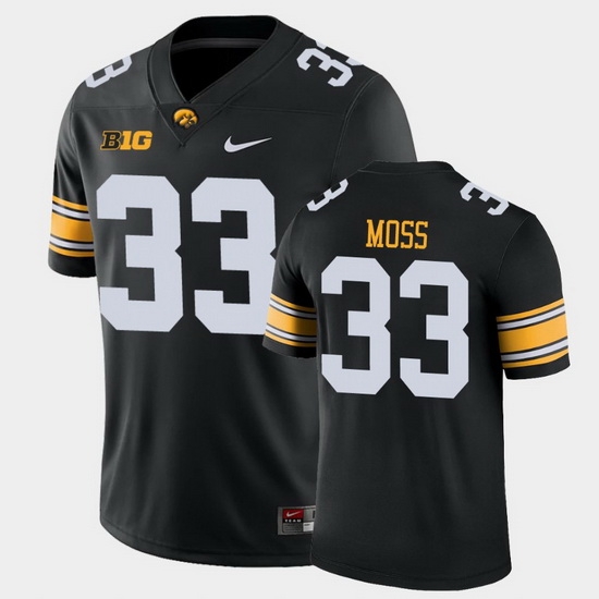 Men Iowa Hawkeyes Riley Moss Game Black College Football Jersey Men Iowa Hawkeyes Riley Moss Game Black College Football Jersey