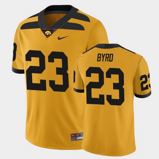 Men Iowa Hawkeyes Shadrick Byrd College Football Gold Alternate Game Jersey Men Iowa Hawkeyes Shadrick Byrd College Football Gold Alternate Game Jersey