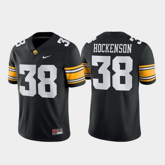 Men Iowa Hawkeyes T.J. Hockenson 38 Black Game Football Jersey Men Iowa Hawkeyes T.J. Hockenson 38 Black Game Football Jersey