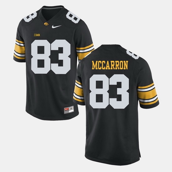 Men Riley Mccarron Black Iowa Hawkeyes Alumni Football Game Jersey Men Riley Mccarron Black Iowa Hawkeyes Alumni Football Game Jersey