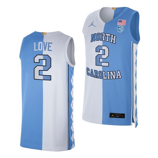 North Carolina Tar Heels Caleb Love 2021 Blue White Split Edition Special Jersey North Carolina Tar Heels Caleb Love 2021 Blue White Split Edition Special Jersey