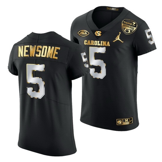 North Carolina Tar Heels Dazz Newsome Black 2021 Orange Bowl Golden Edition Jersey North Carolina Tar Heels Dazz Newsome Black 2021 Orange Bowl Golden Edition Jersey