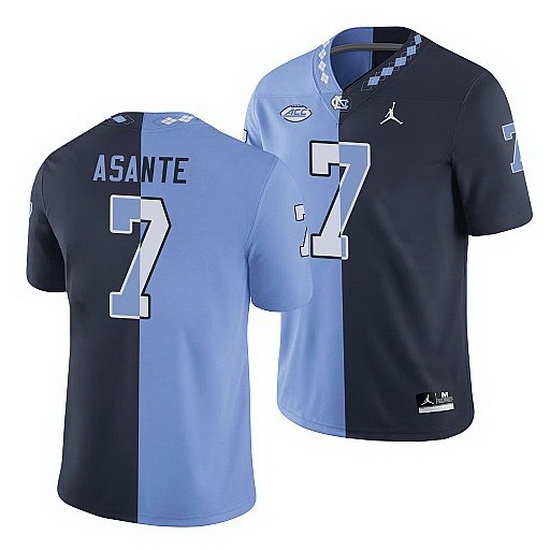 North Carolina Tar Heels Eugene Asante College Football Navy Blue Split Edition Game Jersey North Carolina Tar Heels Eugene Asante College Football Navy Blue Split Edition Game Jersey