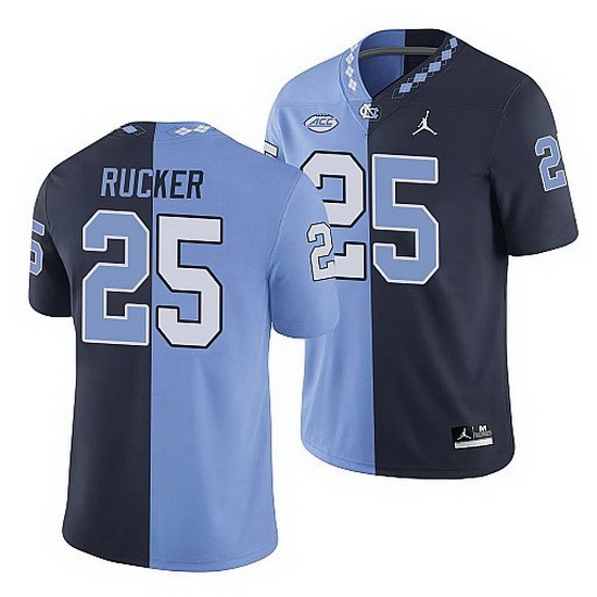 North Carolina Tar Heels Kaimon Rucker College Football Navy Blue Split Edition Game Jersey North Carolina Tar Heels Kaimon Rucker College Football Navy Blue Split Edition Game Jersey