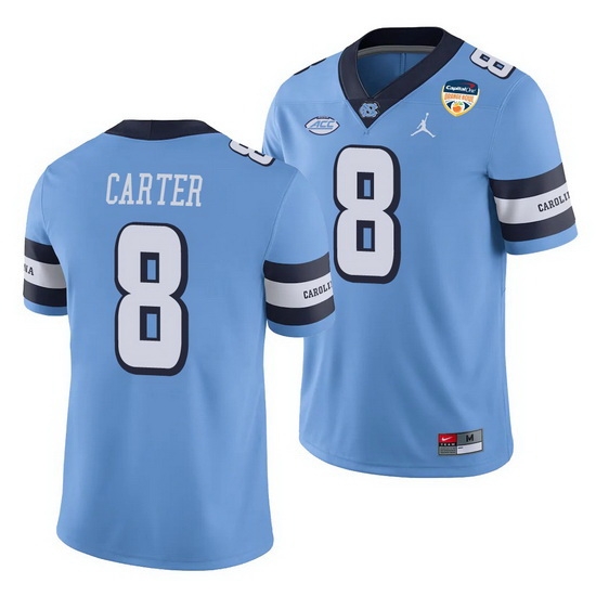 North Carolina Tar Heels Michael Carter Carolina Blue 2021 Orange Bowl Game Jersey North Carolina Tar Heels Michael Carter Carolina Blue 2021 Orange Bowl Game Jersey