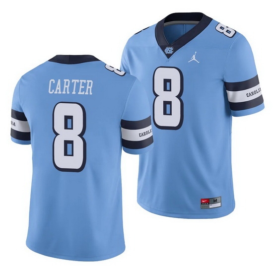 North Carolina Tar Heels Michael Carter Carolina Blue College Football Men'S Jersey North Carolina Tar Heels Michael Carter Carolina Blue College Football Men'S Jersey