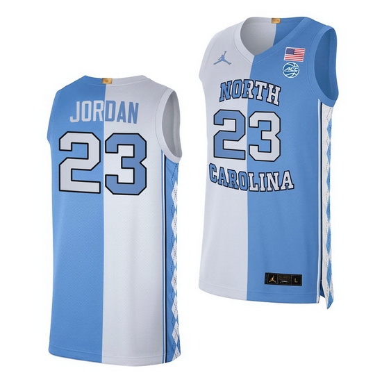 North Carolina Tar Heels Michael Jordan 2021 Blue White Split Edition Special Jersey North Carolina Tar Heels Michael Jordan 2021 Blue White Split Edition Special Jersey