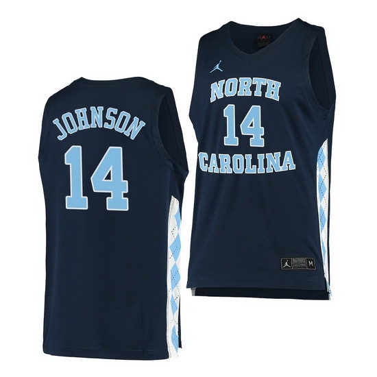 North Carolina Tar Heels Puff Johnson Navy Alternate Men Jersey North Carolina Tar Heels Puff Johnson Navy Alternate Men Jersey
