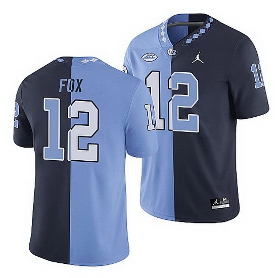 North Carolina Tar Heels Tomon Fox College Football Navy Blue Split Edition Game Jersey North Carolina Tar Heels Tomon Fox College Football Navy Blue Split Edition Game Jersey