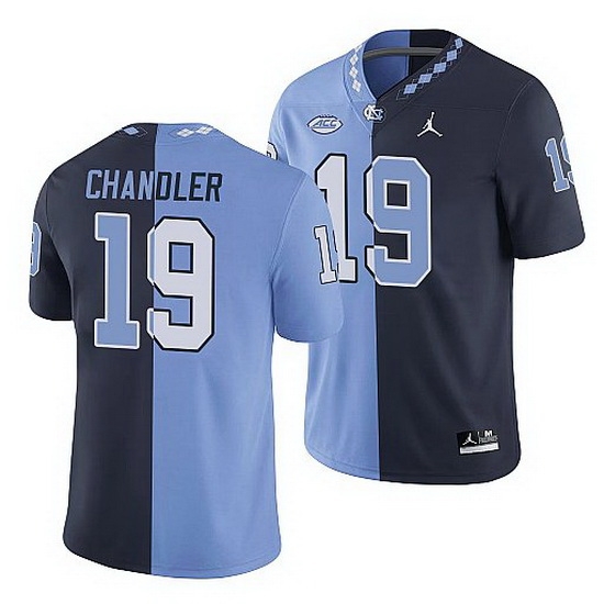 North Carolina Tar Heels Ty Chandler College Football Navy Blue Split Edition Game Jersey North Carolina Tar Heels Ty Chandler College Football Navy Blue Split Edition Game Jersey