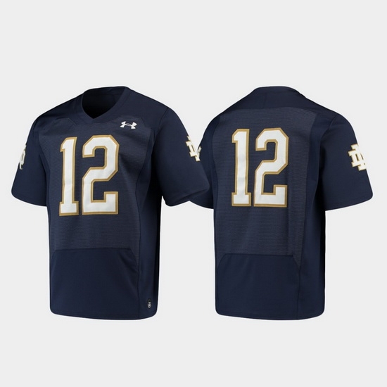 Men Notre Dame Fighting Irish 12 Navy College Football Authentic Jersey Men Notre Dame Fighting Irish 12 Navy College Football Authentic Jersey