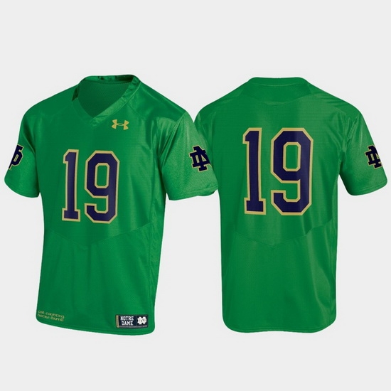 Men Notre Dame Fighting Irish 19 Kelly Green Replica Jersey Men Notre Dame Fighting Irish 19 Kelly Green Replica Jersey