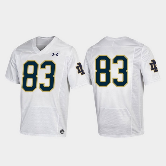 Men Notre Dame Fighting Irish 83 White Replica Football Jersey Men Notre Dame Fighting Irish 83 White Replica Football Jersey