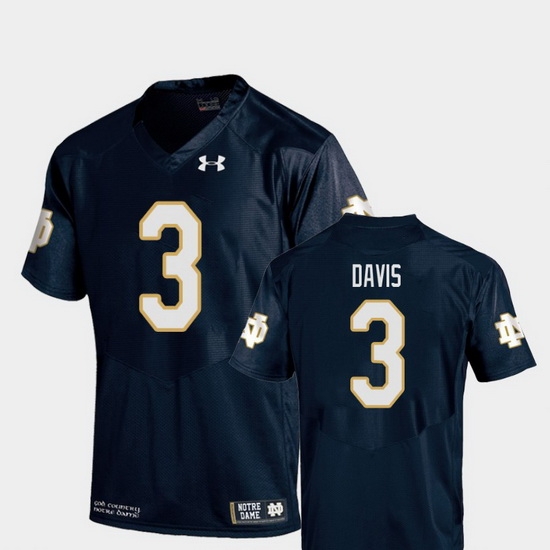 Men Notre Dame Fighting Irish Avery Davis 3 Navy College Football Replica Jersey Men Notre Dame Fighting Irish Avery Davis 3 Navy College Football Replica Jersey