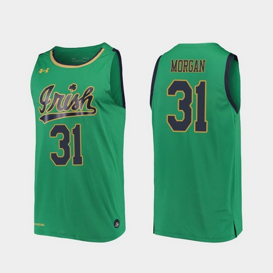 Men Notre Dame Fighting Irish Elijah Morgan Replica Kelly Green College Basketball 2019 20 Jersey Men Notre Dame Fighting Irish Elijah Morgan Replica Kelly Green College Basketball 2019 20 Jersey