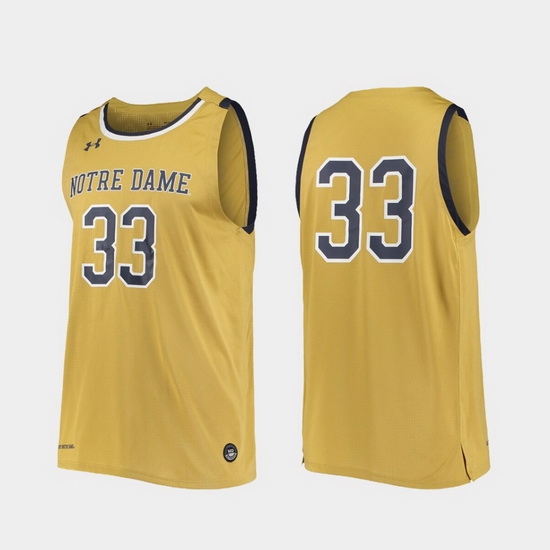 Men Notre Dame Fighting Irish Gold Replica College Basketball Under Armour Jersey Men Notre Dame Fighting Irish Gold Replica College Basketball Under Armour Jersey