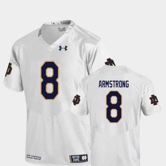 Men Notre Dame Fighting Irish Jafar Armstrong 8 White College Football Replica Jersey Men Notre Dame Fighting Irish Jafar Armstrong 8 White College Football Replica Jersey