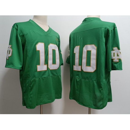 Men Notre Dame Fighting Irish Joe Montana #10 Green No Name 2023 Stitched Jersey