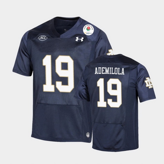 Men Notre Dame Fighting Irish Justin Ademilola 2021 Rose Bowl Navy College Football Jersey Men Notre Dame Fighting Irish Justin Ademilola 2021 Rose Bowl Navy College Football Jersey