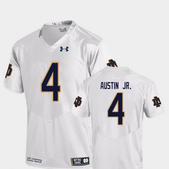 Men Notre Dame Fighting Irish Kevin Austin Jr. 4 White College Football Replica Jersey Men Notre Dame Fighting Irish Kevin Austin Jr. 4 White College Football Replica Jersey