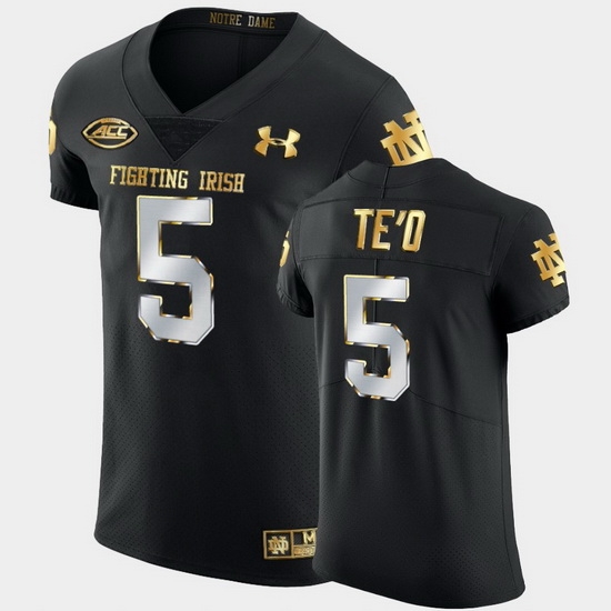 Men Notre Dame Fighting Irish Manti Te'O Golden Edition Black Authentic Jersey Men Notre Dame Fighting Irish Manti Te'O Golden Edition Black Authentic Jersey